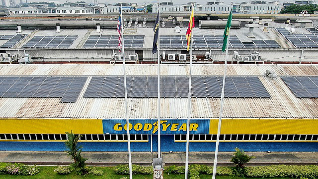 autos, cars, goodyear, goodyear malaysia, goodyear malaysia green plant, goodyear malaysia solar panels, solar panels, goodyear malaysia goes green with 6,680 solar panels