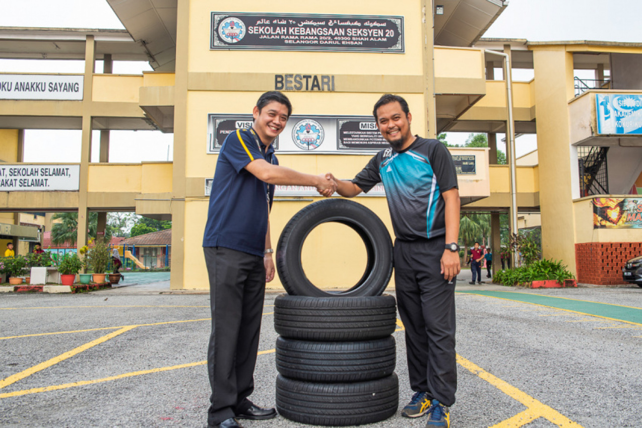 autos, cars, goodyear, goodyear malaysia, goodyear malaysia csr 2019, goodyear malaysia tyre donation, goodyear malaysia donates tyres to sekolah kebangsaan seksyen 20, shah alam