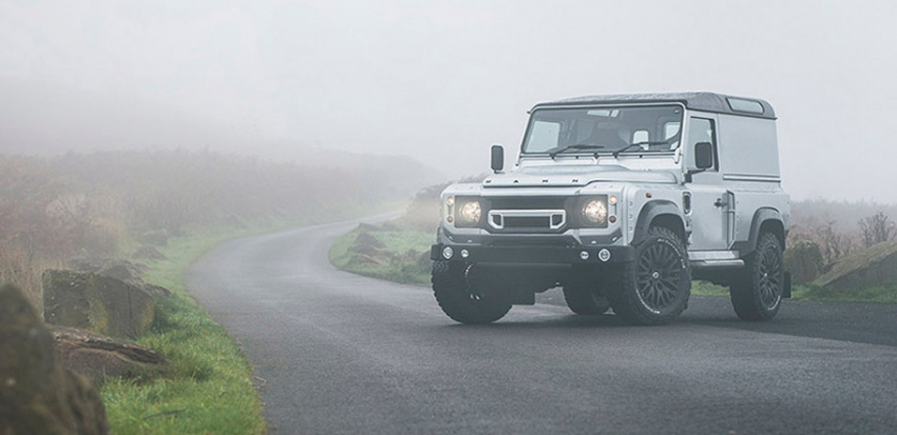 autos, cars, land rover, kahn continues its strong relationship with land rover with the introduction of silver defender hard top