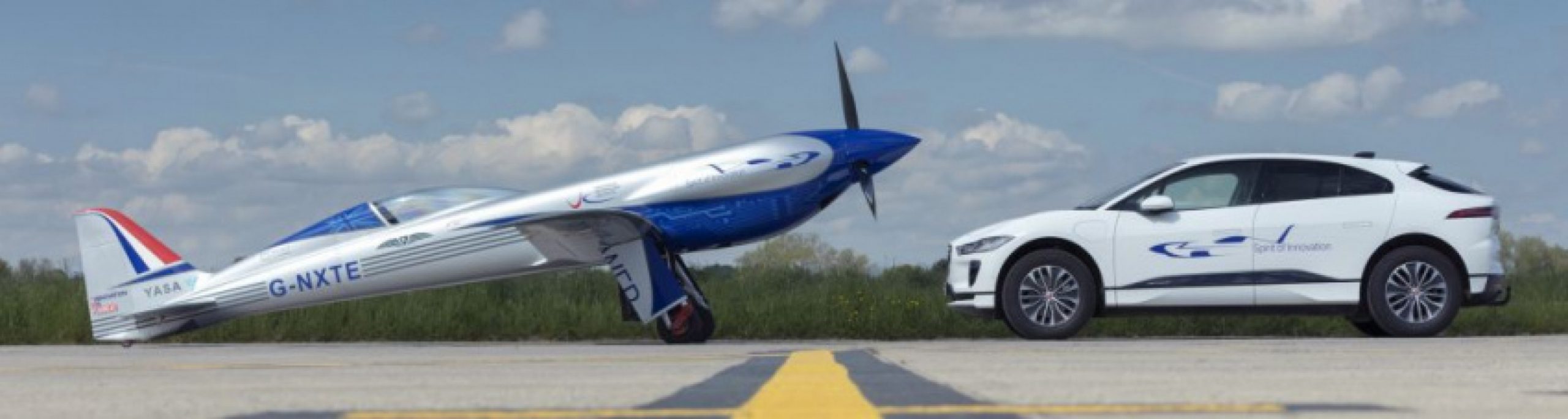 autos, cars, jaguar, autos jaguar, jaguar i-pace provides ground support for all-electric flight speed record bid