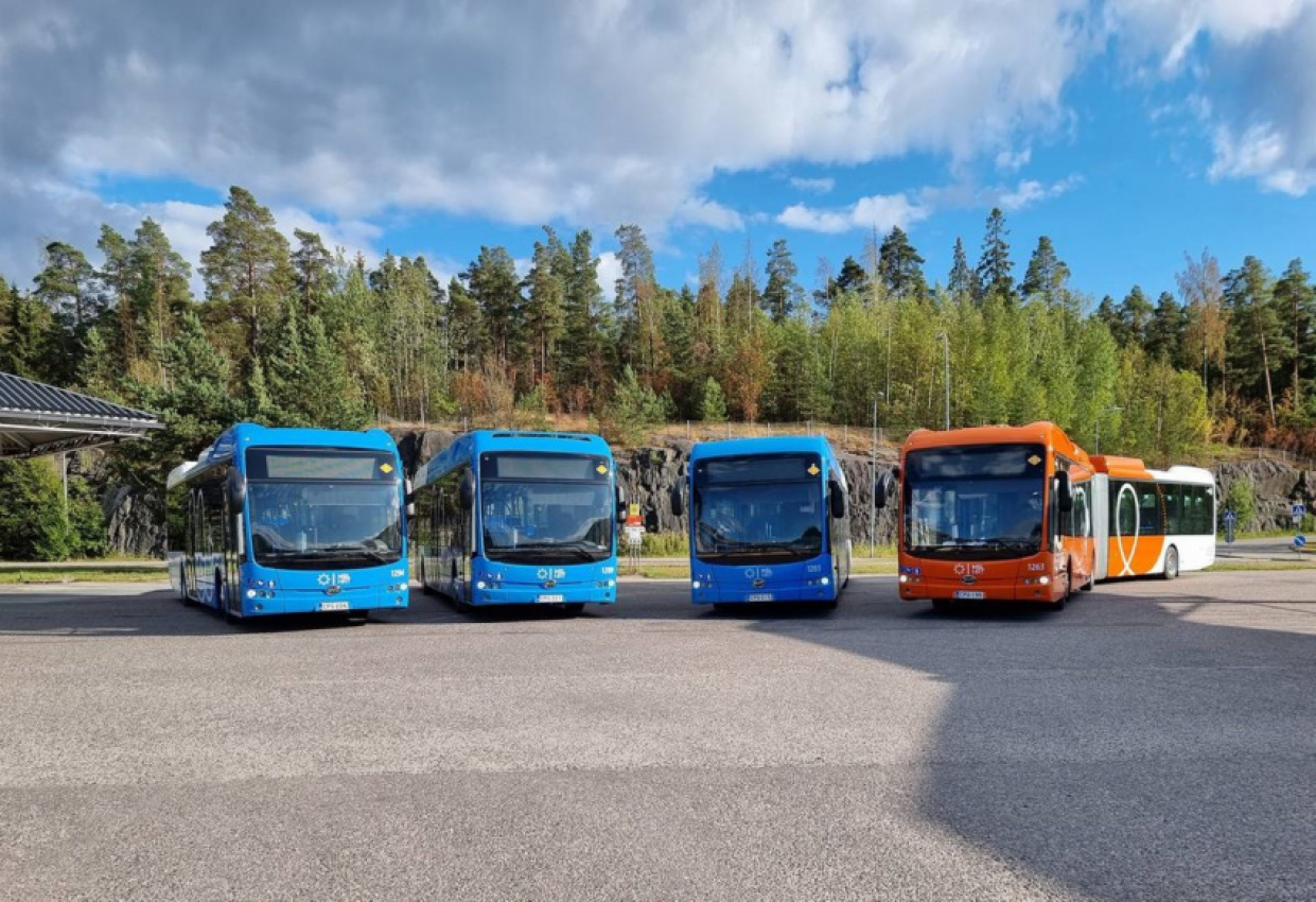 autos, cars, electric bus, nobina, finland completes largest order of electric buses