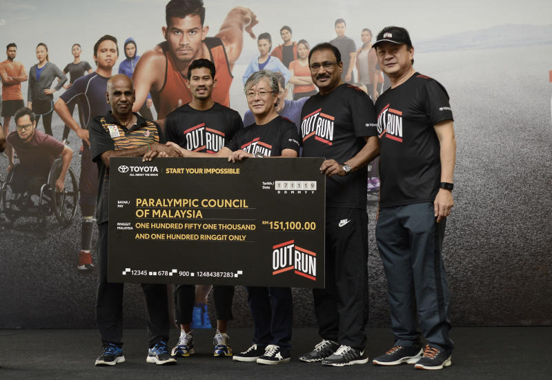 autos, cars, toyota, autos toyota, toyota outrun raises rm151,100 to help athletes in paralympic council