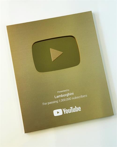 autos, cars, google, lamborghini, autos lamborghini, youtube, lamborghini earns youtube award for reaching 1 million followers