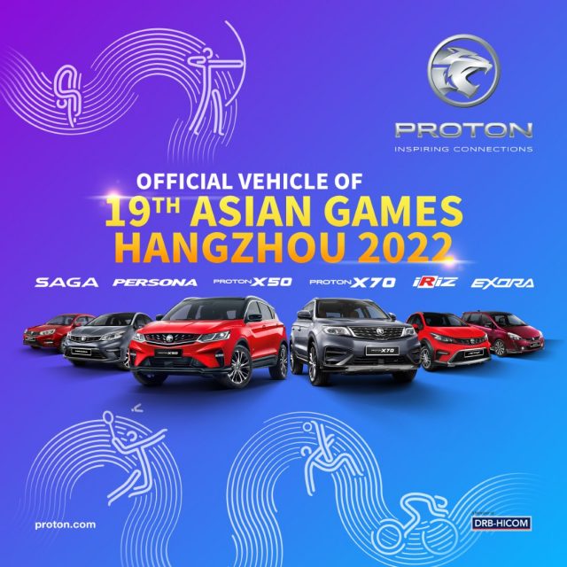 autos, cars, asian games, hangzhou 2022, proton, proton asian games, proton hangzhou 2022, proton becomes official vehicle of 19th asian games in hangzhou