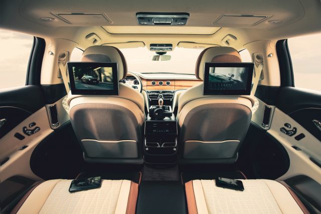 autos, bentley, cars, 2021 bentley bentayga, 2021 bentley flying spur, amazon, android, bentayga, bentley rear-seat entertainment, flying spur, amazon, android, bentley unveils new rear-seat entertainment system