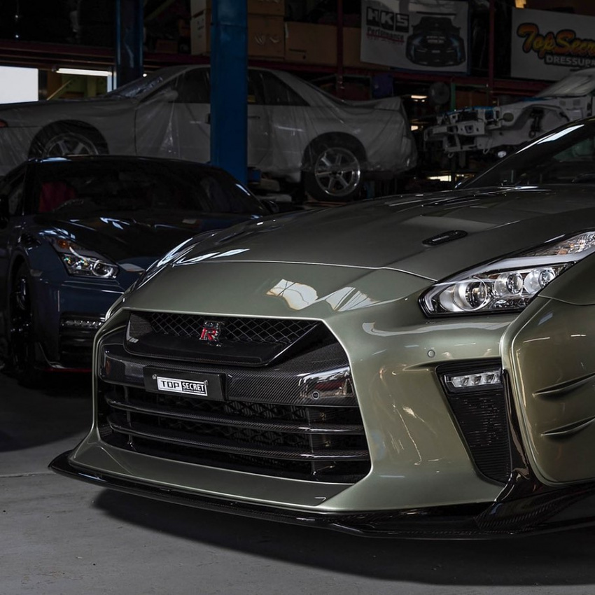 autos, cars, news, nissan, japan, nissan gt-r, tuning, used cars, top secret gives nissan gt-r t-spec a relatively restrained makeover (and a huge wing)