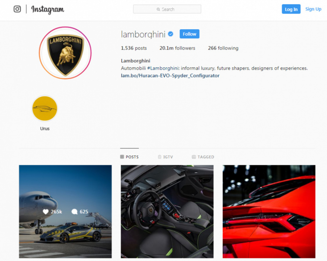 autos, cars, lamborghini, ram, autos lamborghini, lamborghini hits 20 million followers on instagram