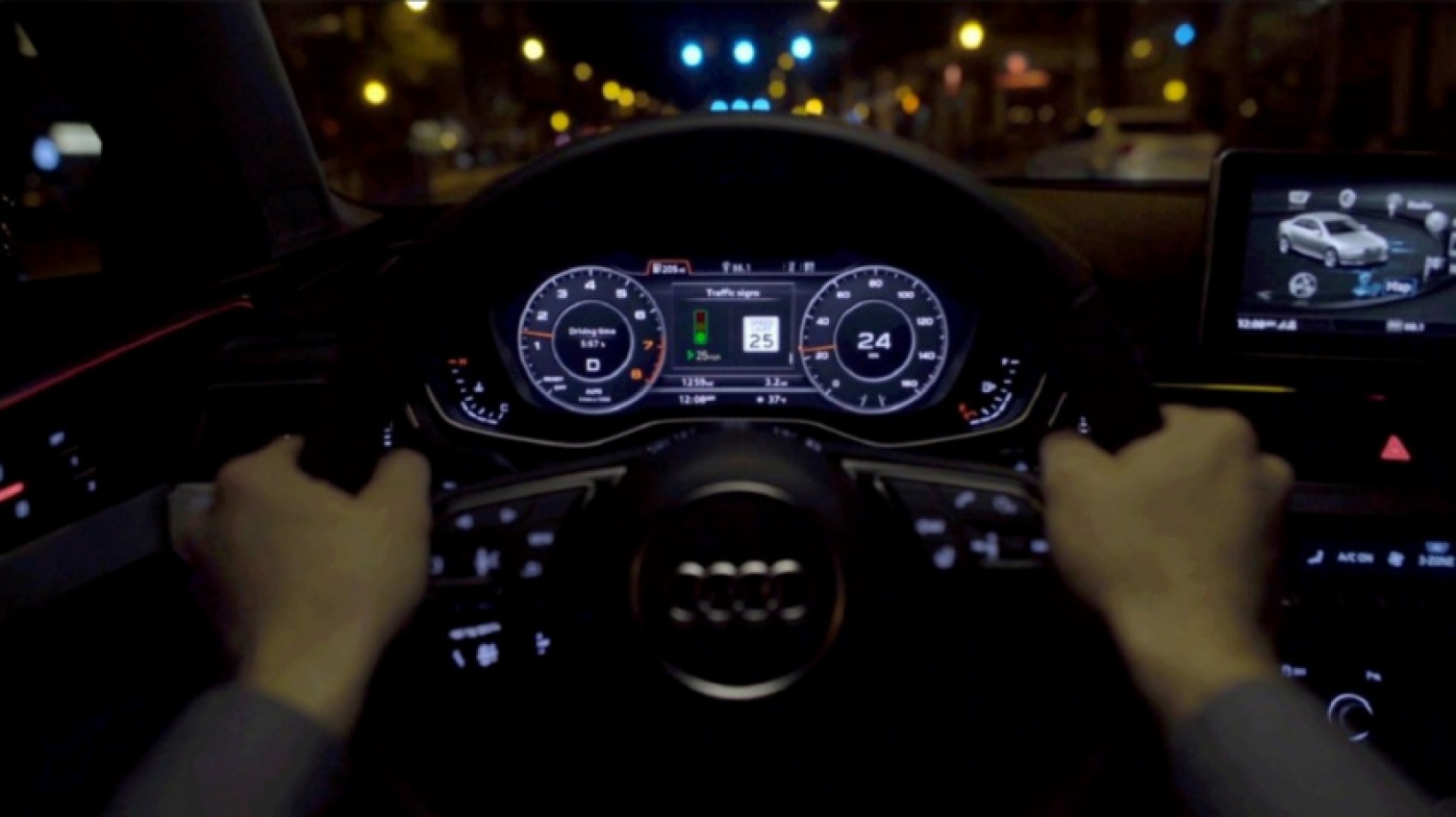 audi, autos, cars, autos audi, audi keeps you rolling — suggests speeds between traffic lights