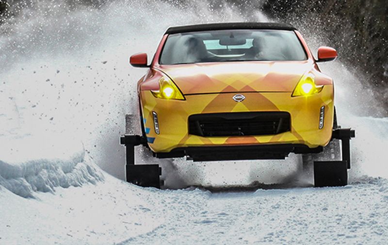 autos, cars, nissan, autos nissan, nissan 370z, nissan 370zki brings new meaning to ‘winter sports’