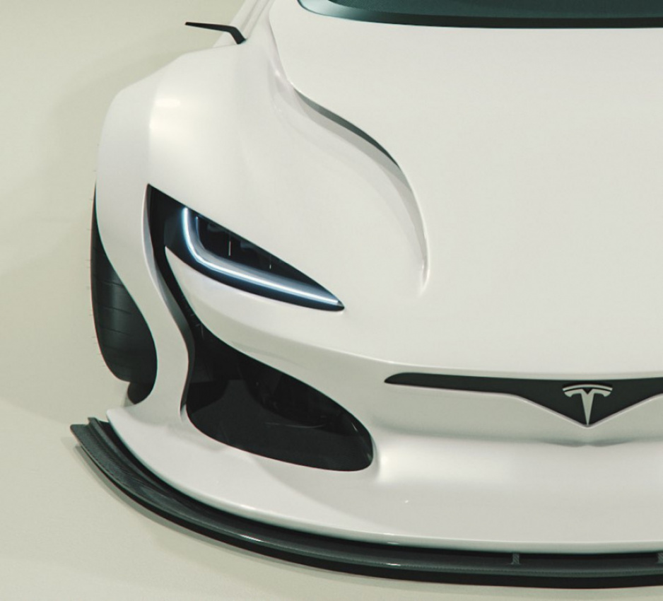 autos, cars, news, tesla, electric vehicles, renderings, tesla roadster, the tesla precept is an unofficial concept that illustrates the roadster with more attitude