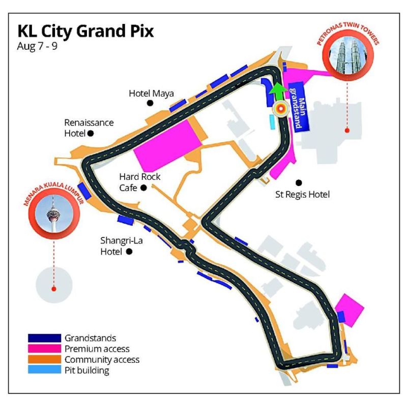 autos, cars, first street race, kuala lumpur, kl gears up for first street race