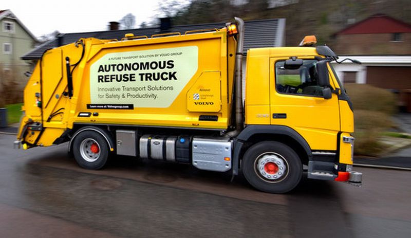 autos, cars, volvo, autos volvo, volvo rolls out autonomous garbage truck