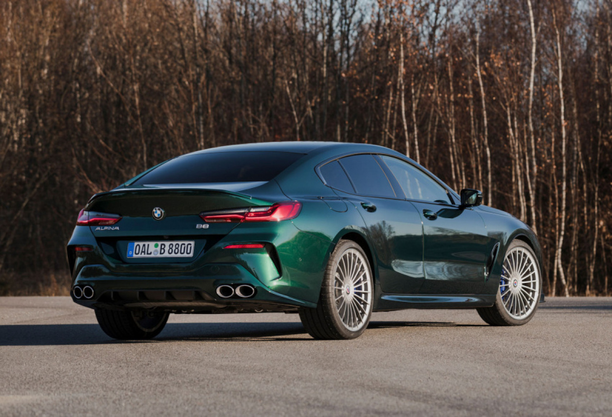 autos, bmw, cars, news, alpina, alpina b8, bmw 8 series, new cars, tuning, 2023 alpina b8 gran coupe follows bmw 8 series’ footsteps with glowing grille