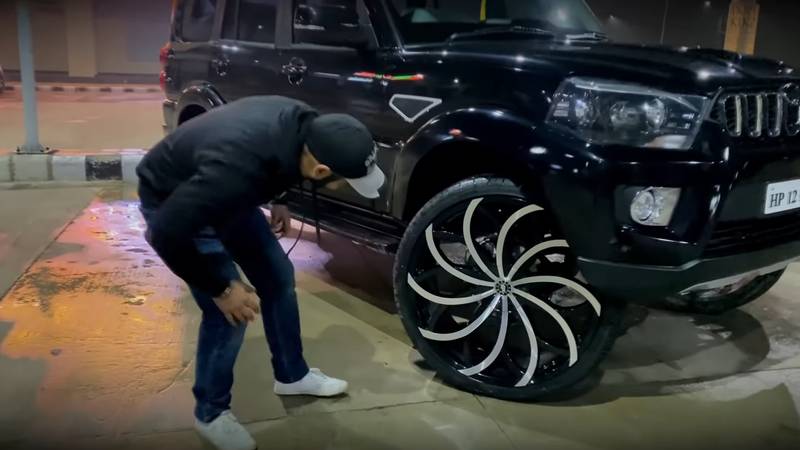 article, autos, cadillac, cars, article, move over cadillac!! this scorpio is rocking 26 inch rims
