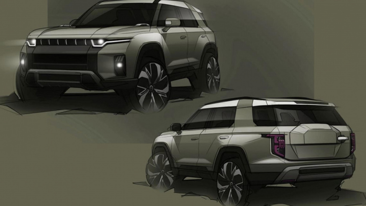 autos, cars, ssangyong, new ssangyong j100 electric suv uncovered