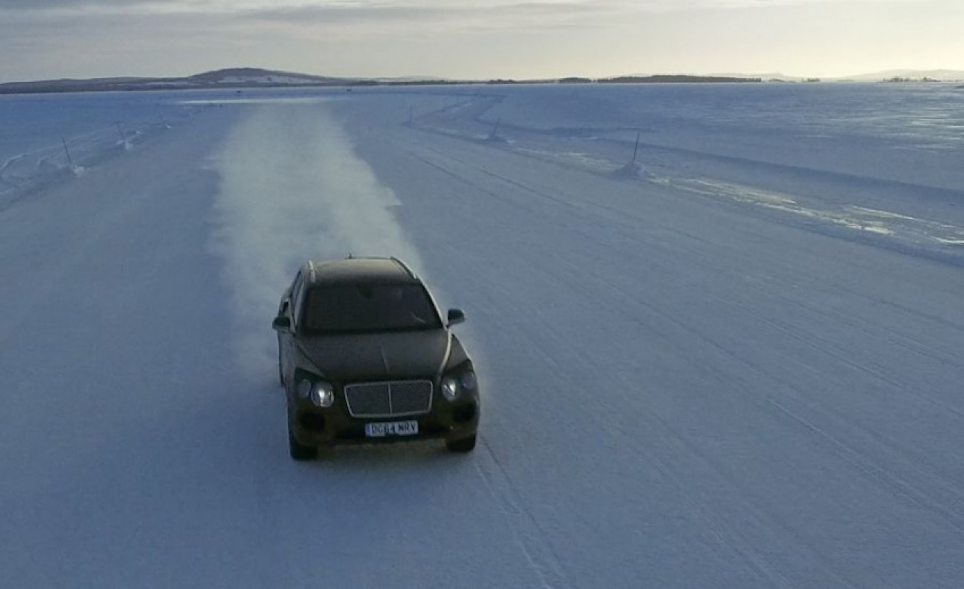 autos, cars, bentayga, bentley, bentayga makes 'power on ice' debut