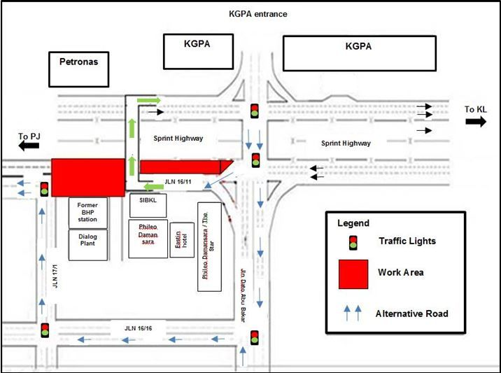 autos, cars, road closure, road closure near phileo damansara from sept 22 to nov 6