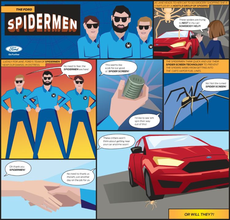 autos, cars, ford, spiders, how ford ensures its cars are spider-free zones