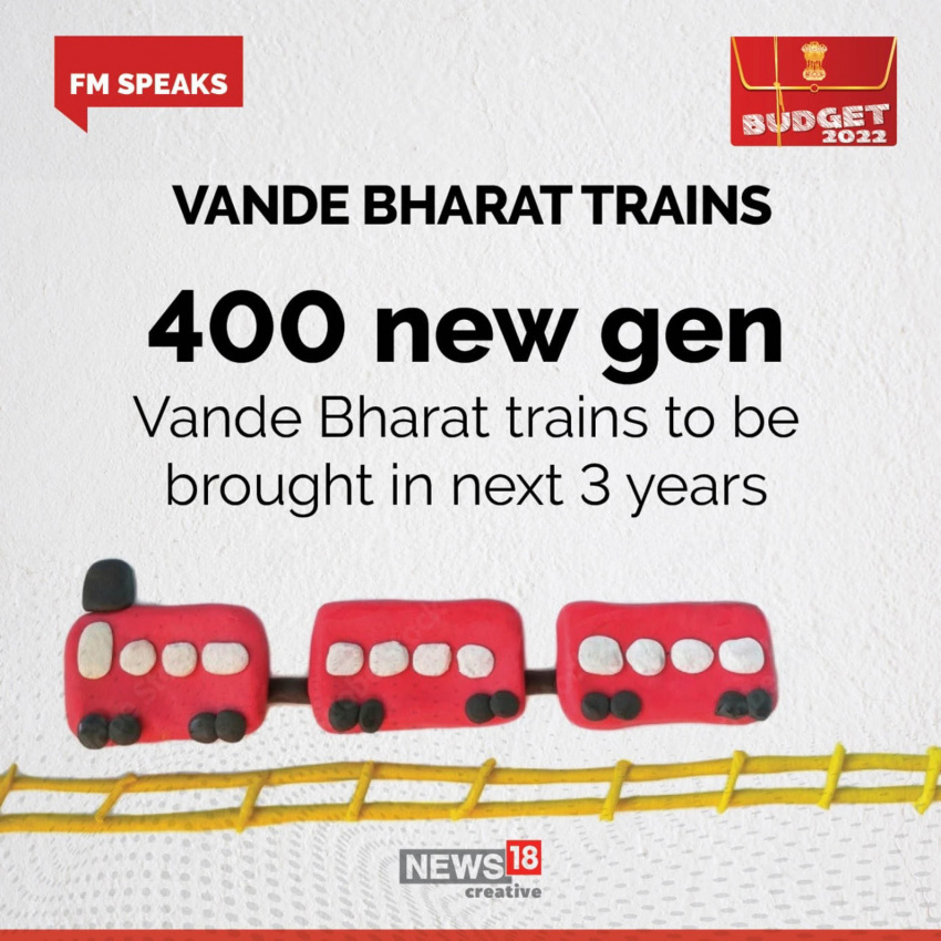 autos, cars, ram, union budget 2022: 400 vande bharat trains to be made in next 3 years, says fm sitharaman