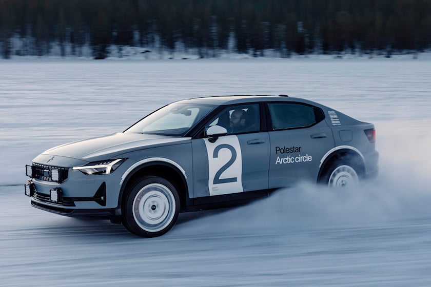 autos, cars, electric vehicles, polestar, industry news, technology, video, polestar 2 attacks the arctic circle rally style