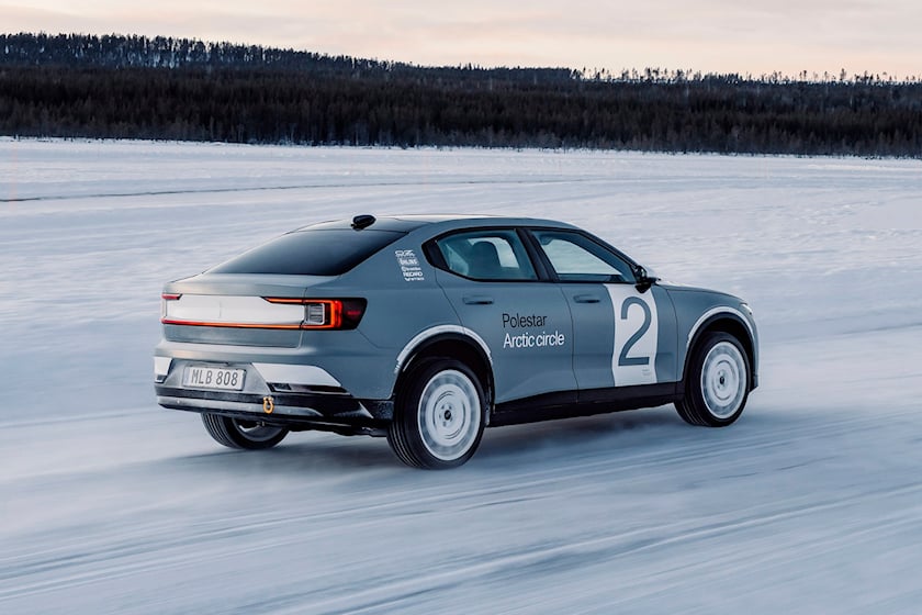 autos, cars, electric vehicles, polestar, industry news, technology, video, polestar 2 attacks the arctic circle rally style
