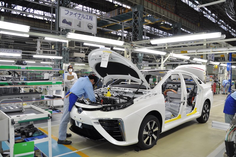 autos, cars, toyota, mirai, toyota unveils fuel-cell car assembly line