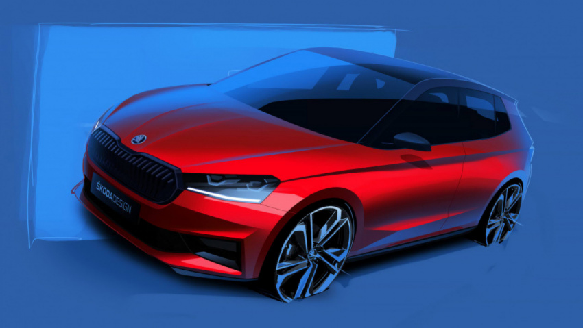 autos, cars, superminis, new skoda fabia monte carlo previewed in design sketches