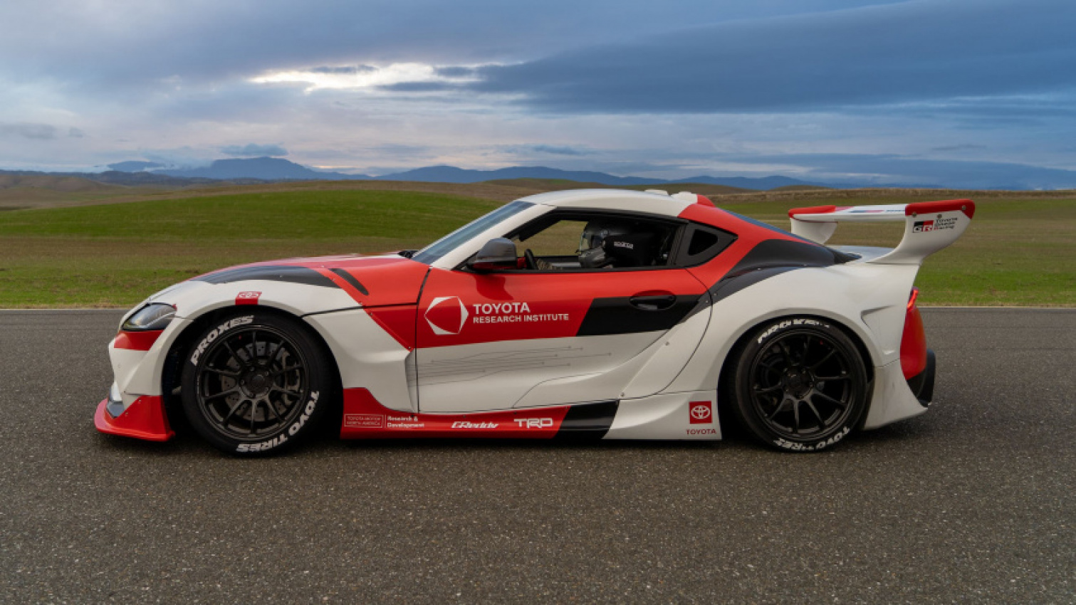 autos, cars, toyota, toyota’s self-drifting supra has drifted itself around some obstacles