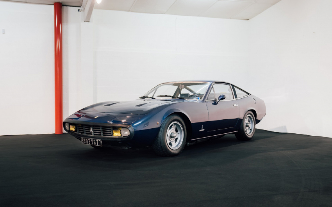 autos, cars, ferrari, news, auction, classics, unrestored and rare 1972 ferrari 365 gtc/4 by pininfarina sells for $227,000