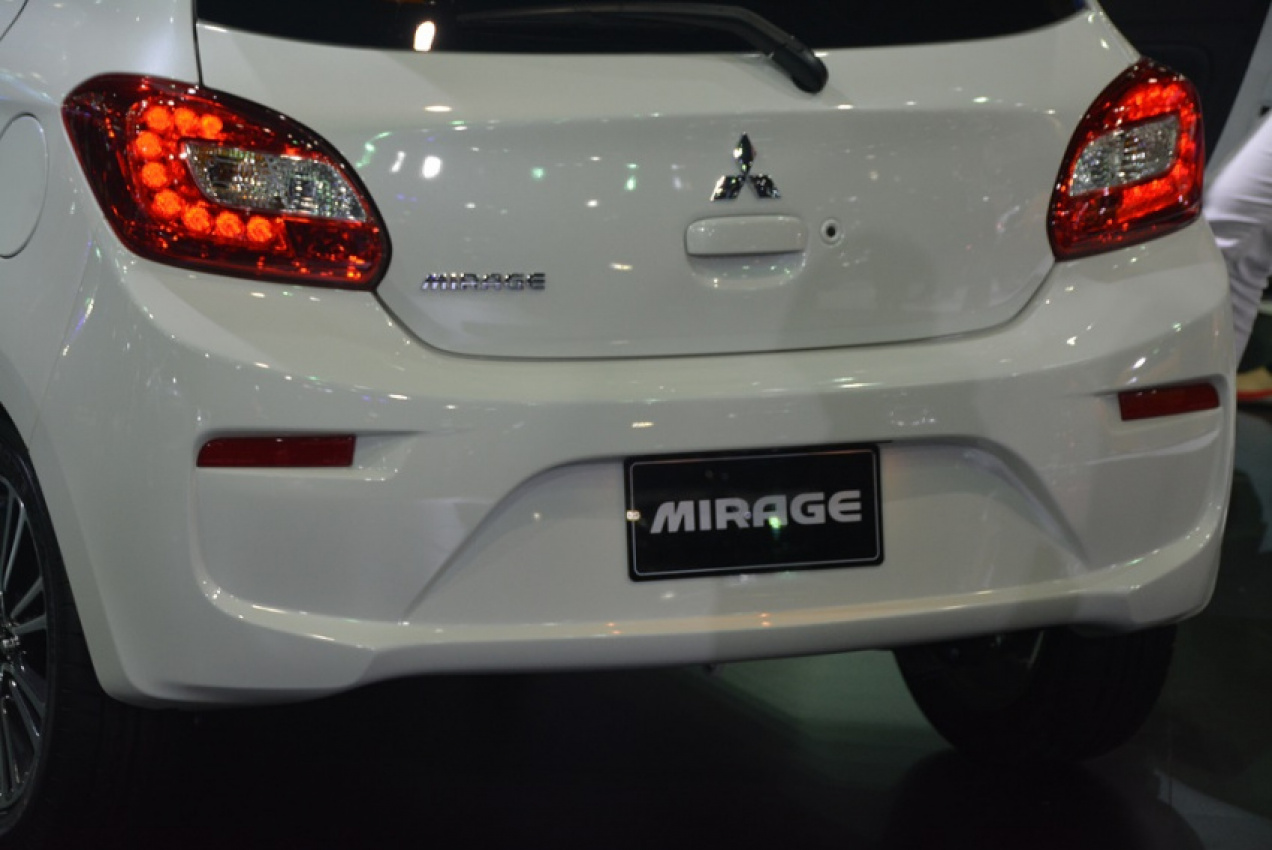 autos, cars, featured, mitsubishi, mirage, pajero sport, thai expo 2015, thai expo 2015 – mitsubishi launches mirage facelift