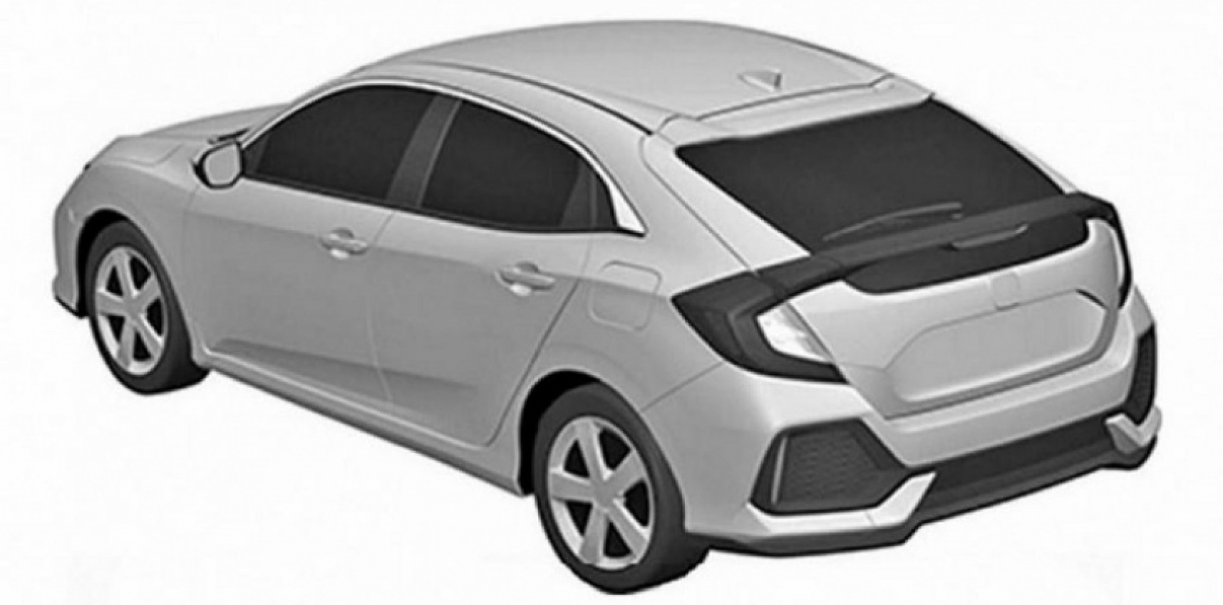autos, car brands, cars, honda, honda civic, patent images show off 2017 honda civic hatchback