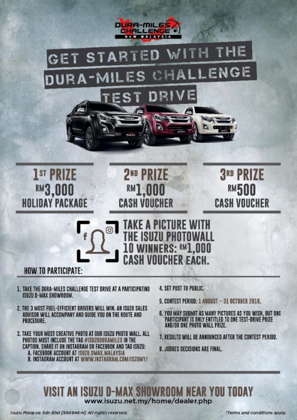autos, cars, commercial vehicles, isuzu, contest, isuzu malaysia, malaysia, win a vacation package with the isuzu dura-miles challenge 2018