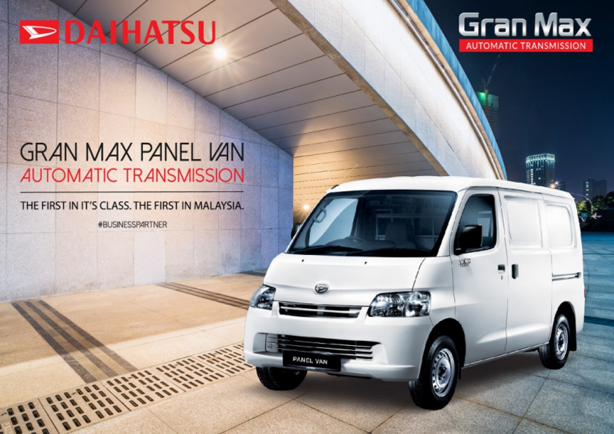 autos, cars, commercial vehicles, daihatsu, daihatsu malaysia, malaysia, daihatsu malaysia is accepting bookings for gran max van with automatic transmission