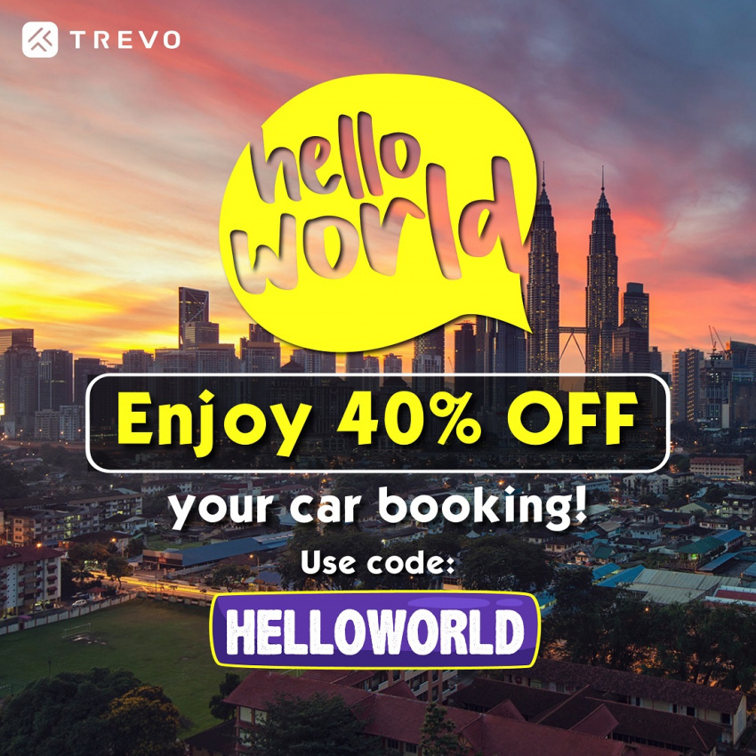 autos, cars, featured, automotive, car sharing, future mobility solutions sdn bhd, malaysia, trevo, trevo malaysia, trevo hello world promotion offers discount on vehicle bookings