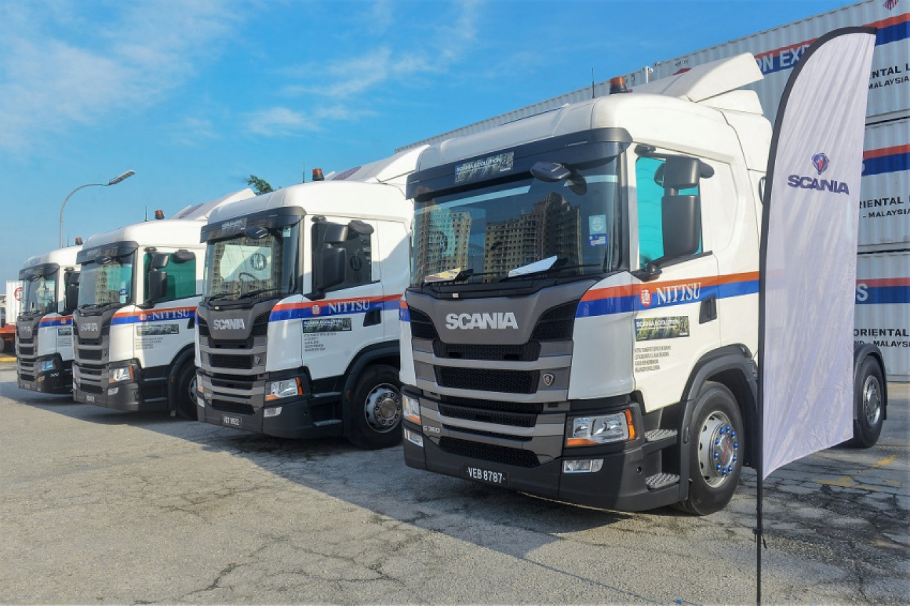 autos, cars, commercial vehicles, automotive, commercial vehicles, haulage, logistics, malaysia, nippon express (malaysia) sdn bhd, nittsu transport service, scania, scania ecolution, trucks, nittsu transport service signs up for scania ecolution and takes delivery of new scania trucks