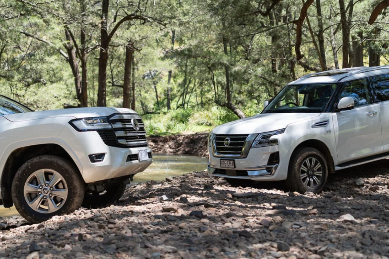 autos, cars, nissan, reviews, toyota, 4x4 offroad cars, adventure cars, android, car comparisons, car reviews, landcruiser, patrol, android, toyota landcruiser v nissan patrol 2022 off-road comparison