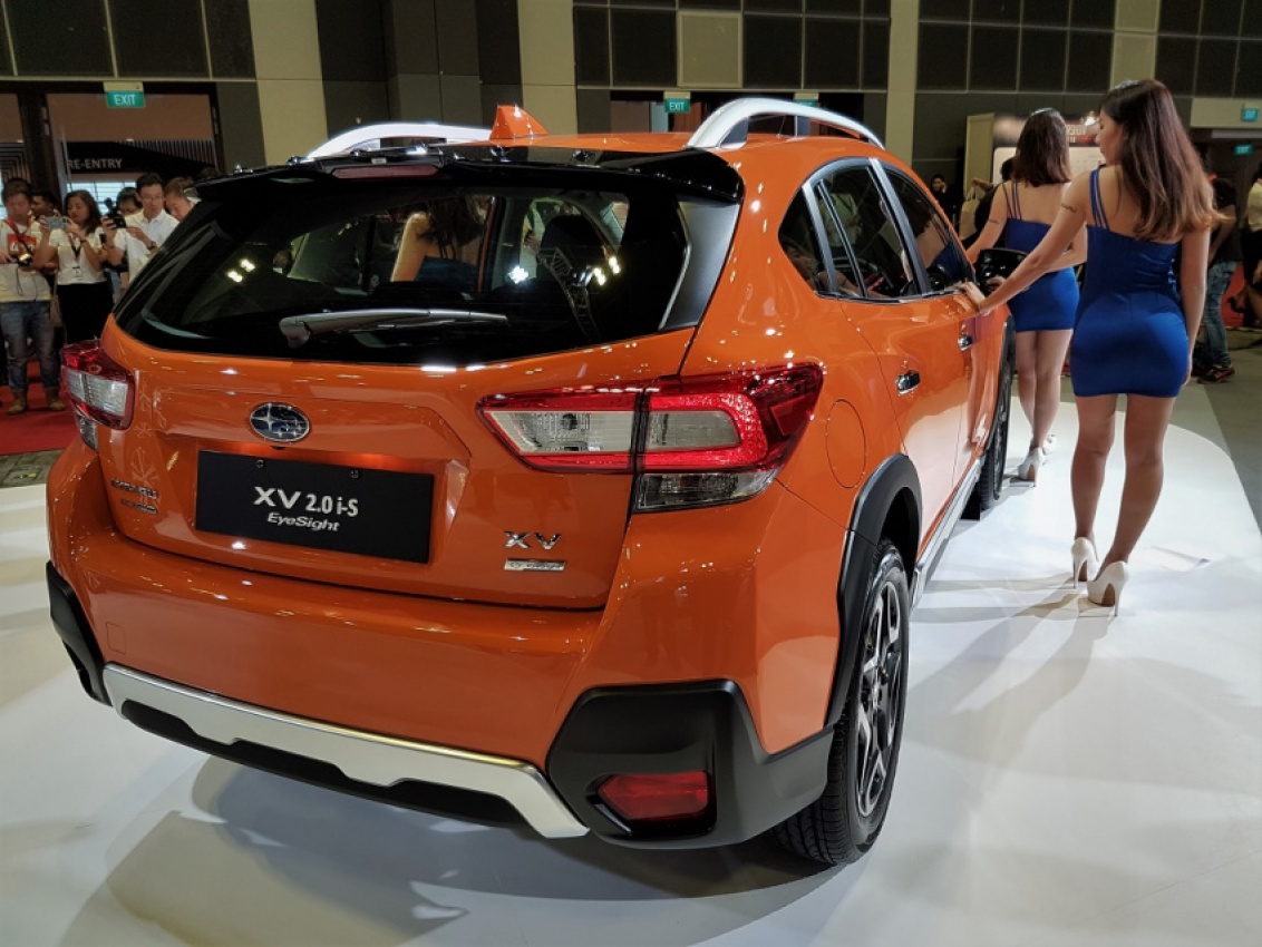 autos, car brands, cars, subaru, android, motor image, subaru outback, android, motor image launches subaru outback & xv with eyesight at singapore motor show 2018