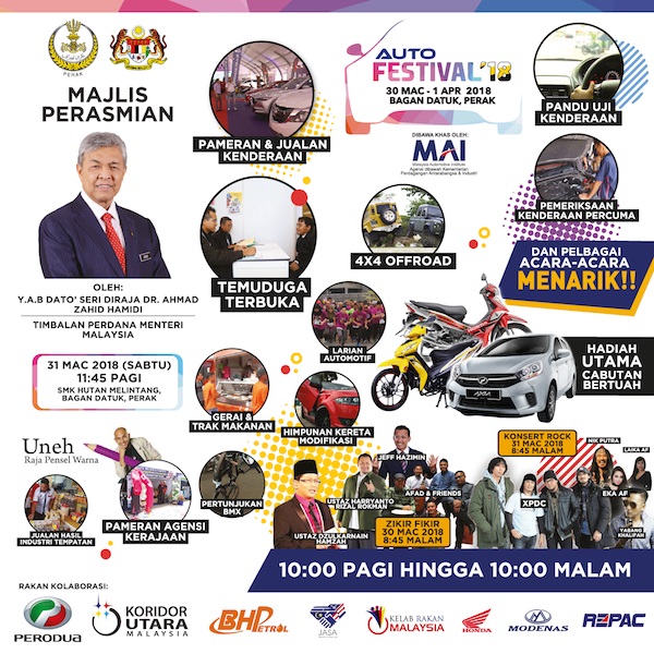 autos, car brands, cars, auto festival, autoshow, malaysia automotive institute, mai auto festival 2018 in bagan datuk this weekend