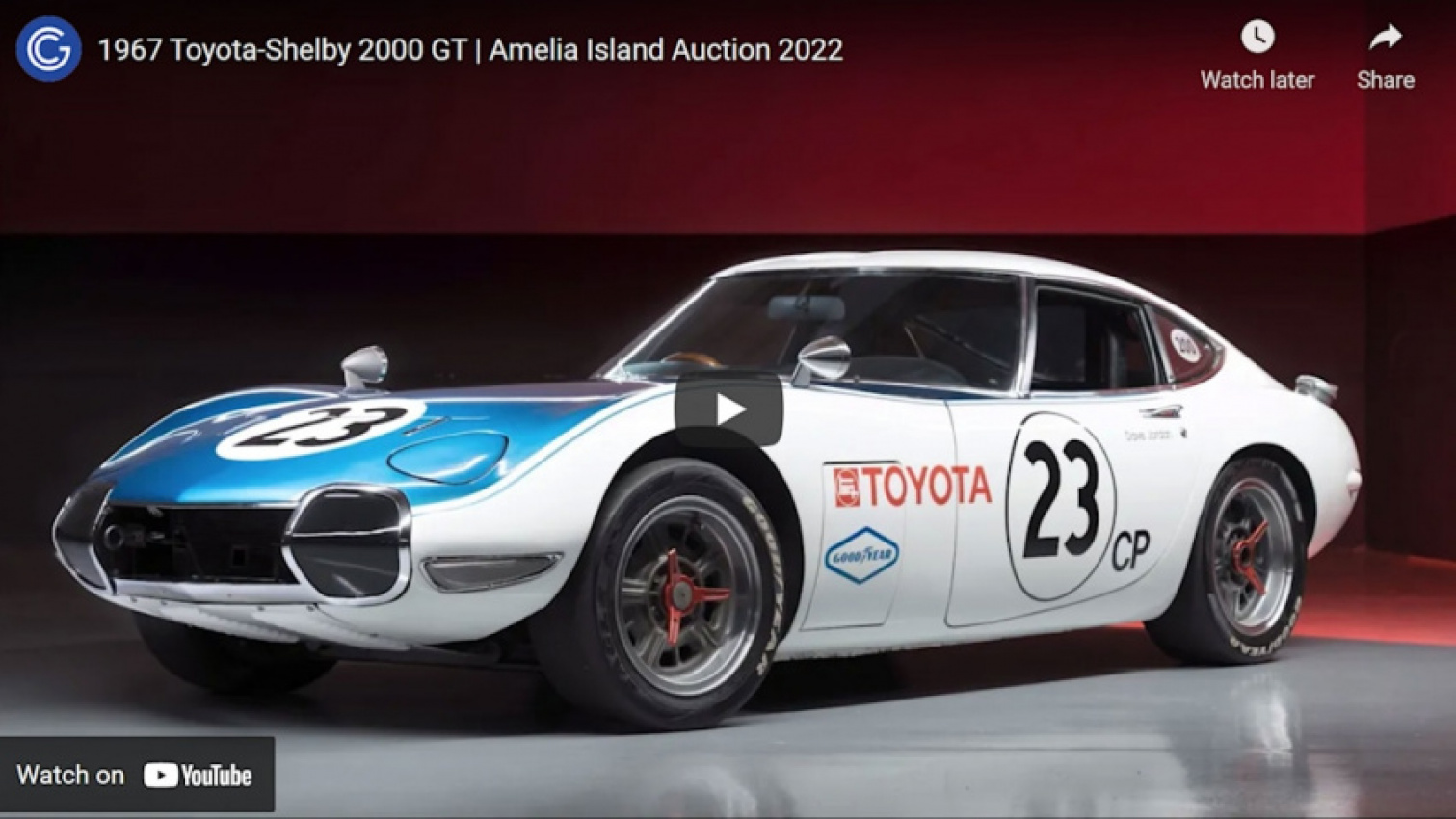 autos, cars, shelby, toyota, amelia island concours delegance, auctions, carroll shelby, classics, coupe, performance, racing vehicles, 1967 toyota 2000gt prepped by carroll shelby headed to auction
