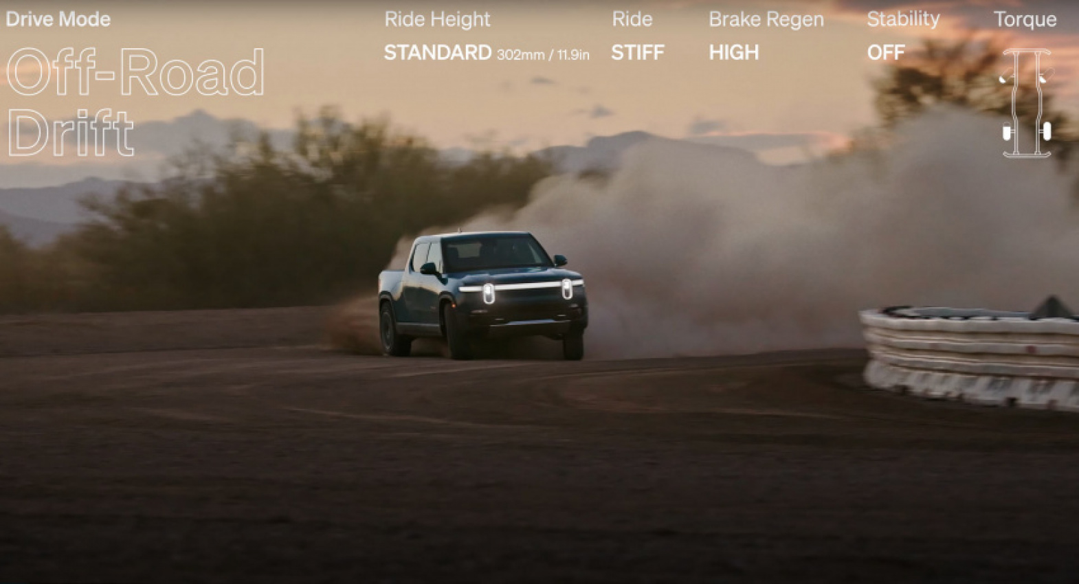 autos, cars, news, rivian, electric vehicles, rivian videos, trucks, video, the rivian r1t has eight driving modes for any situation