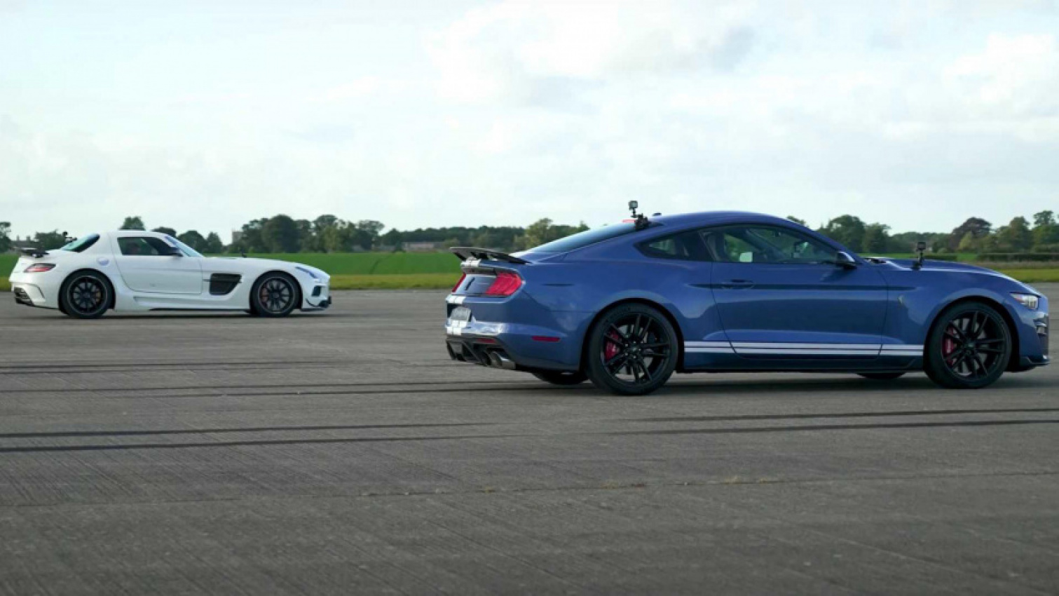 autos, cars, mg, shelby, can a shelby gt500 beat an aging amg sls black series in a drag race?