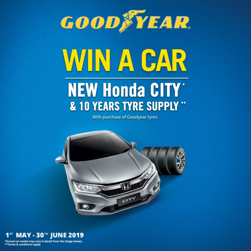 autos, cars, featured, honda, ram, automotive, goodyear, goodyear malaysia, goodyear tire & rubber company, honda city, malaysia, promotion, tyres, goodyear malaysia ramadhan and hari raya promotion offers up a honda city and free tyres