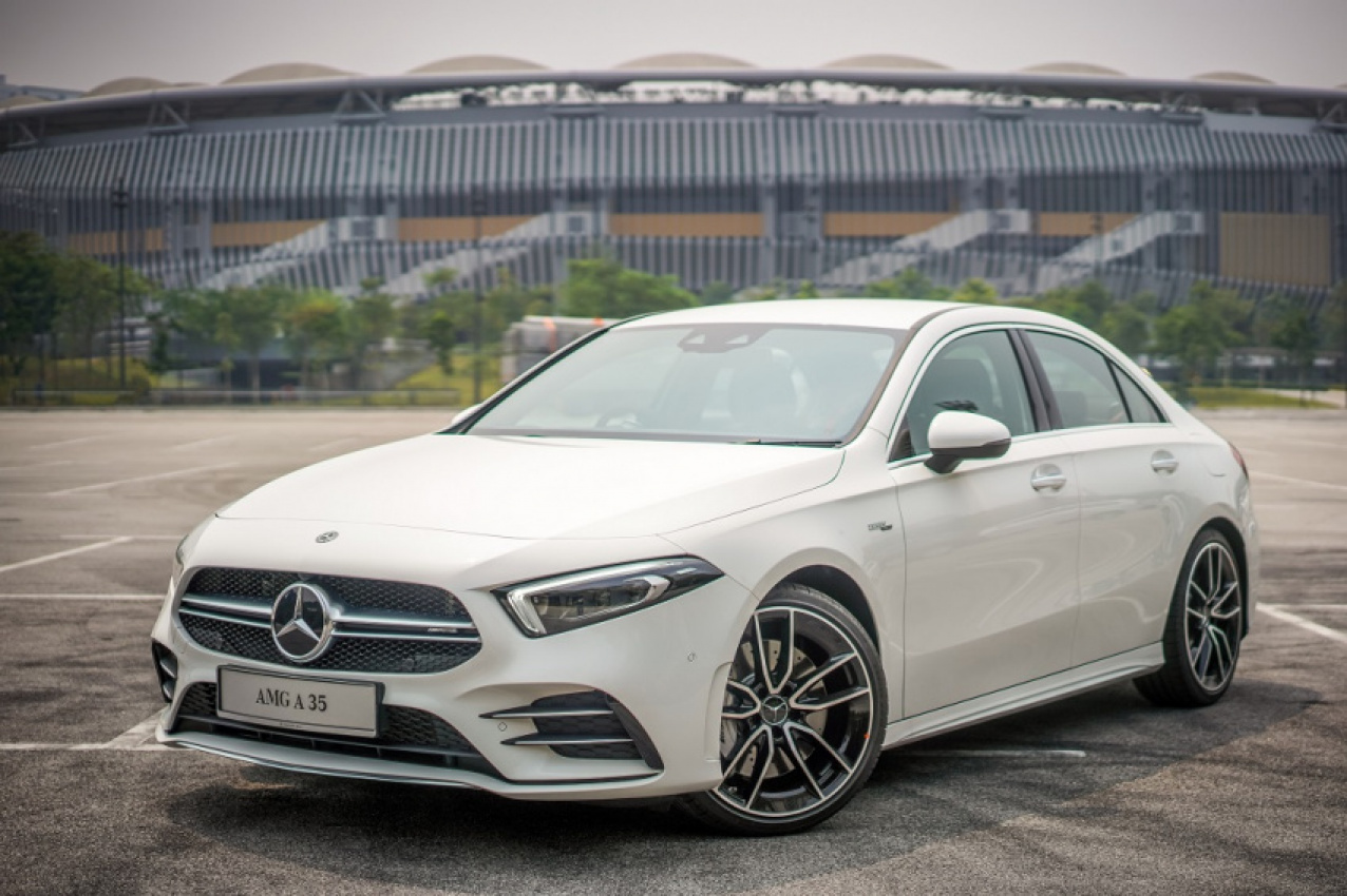 autos, car brands, cars, mercedes-benz, mg, automotive, cars, launch, malaysia, mercedes, mercedes amg, mercedes-benz malaysia, sedan, mercedes-benz malaysia launches mercedes-amg a 35 4matic sedan with estimated price of rm349k