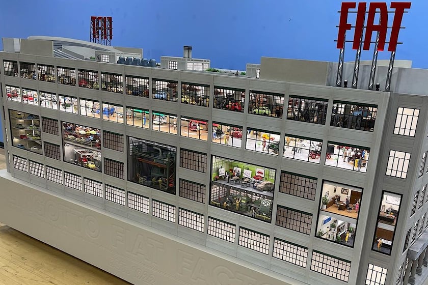 autos, cars, classic cars, fiat, offbeat, fiat's famous rooftop racetrack factory turned into $225k slot car model