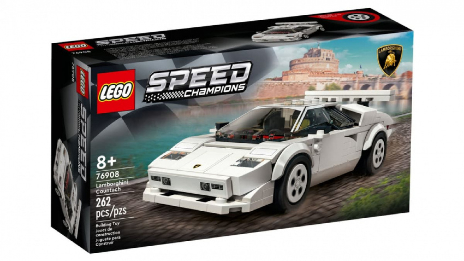 autos, cars, lamborghini, iconic lamborghini countach joins lego speed champions range