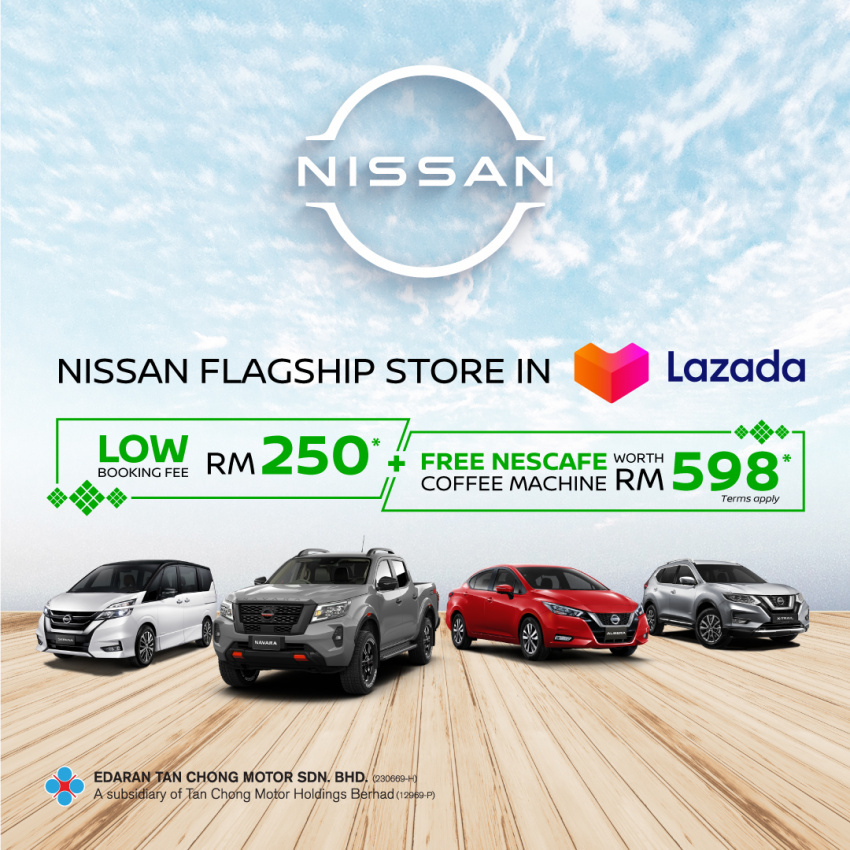 autos, car brands, cars, nissan, edaran tan chong motor, etcm, lazada, malaysia, online store, tan chong, nissan flagship store now open in lazada