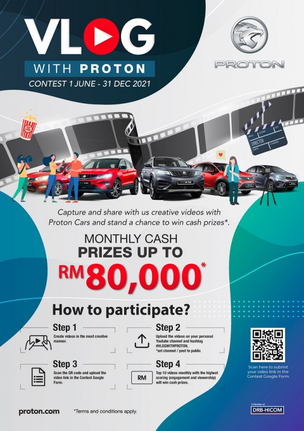 autos, car brands, cars, automotive, cars, contest, malaysia, proton, monthly prizes up for grabs in vlog with proton contest