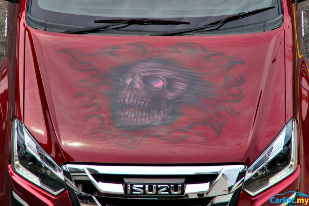 autos, cars, isuzu, auto news, d-max, horny mike, isuzu d-max, skull-painted isuzu d-max by horny mike is the badass pick-up truck you want