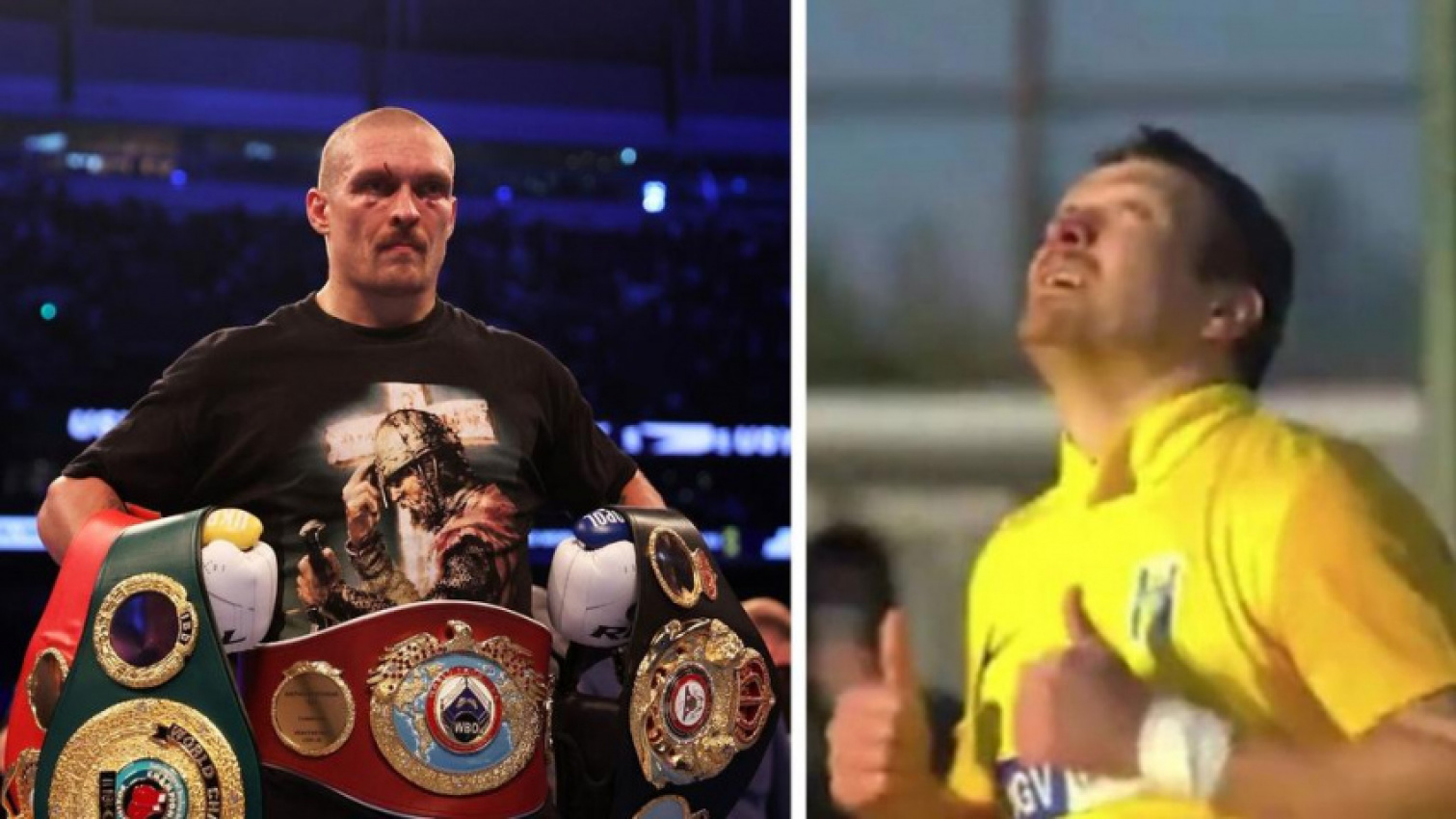 autos, cars, news, football, sport, heavyweight boxing champ oleksandr usyk’s disastrous first touch in pro-football debut