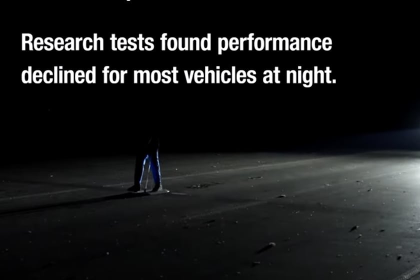 autos, cars, crash, technology, video, official: pedestrian detection is useless in the dark